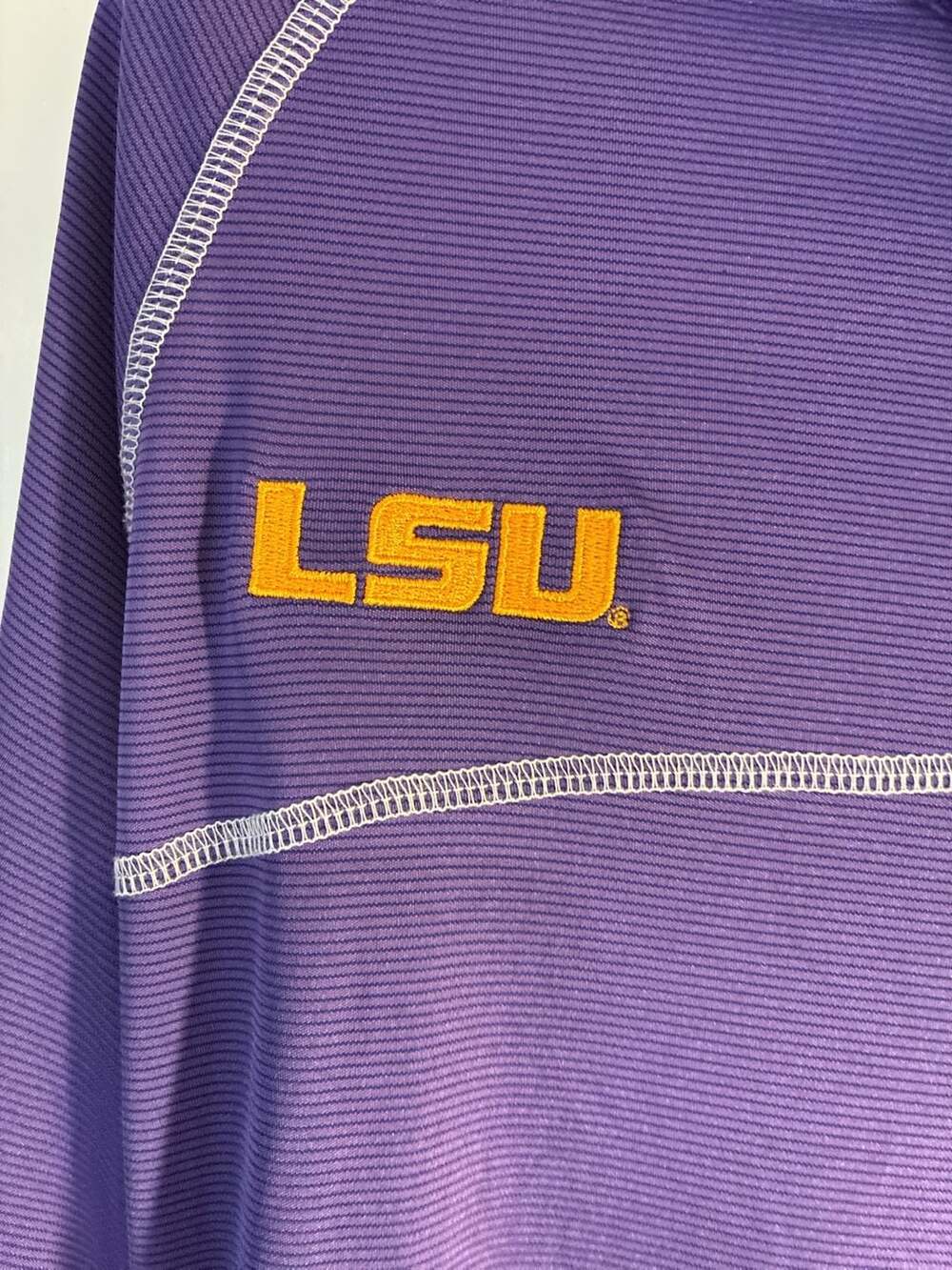 Columbia Golf LSU Tigers Purple Long Sleeve Half-Zip Pullover Shirt